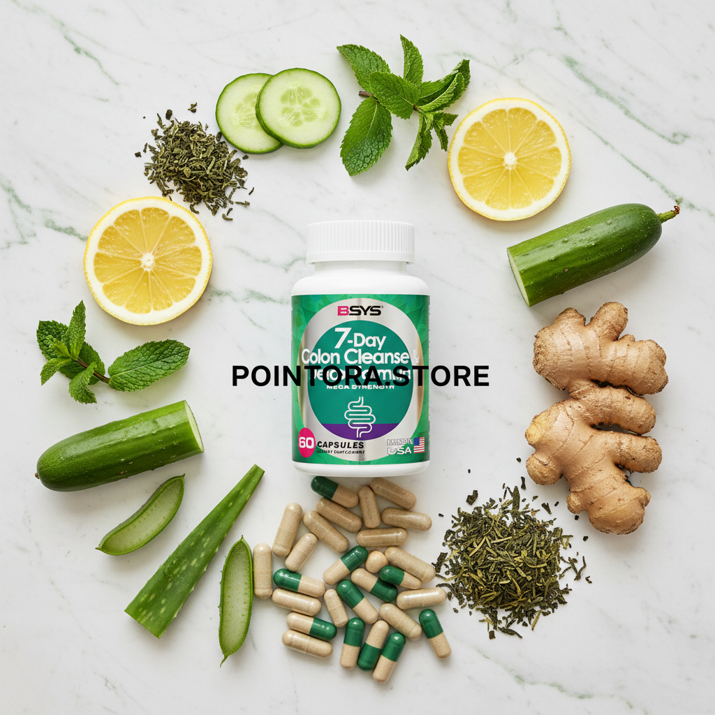 Colon Cleanse flat lay